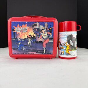 Vintage World of Wonder 1986 Aladdin Lazer Tag Lunch Box & Thermos Set